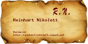 Reinhart Nikolett névjegykártya
